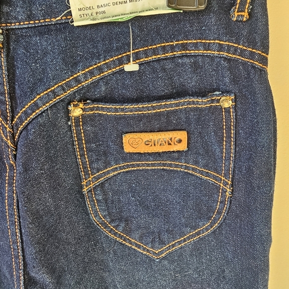 Vintage 80's 90's Deadstock Gitano Dark Blue Straight Leg Jeans Sz. 30 - Picture 2 of 12